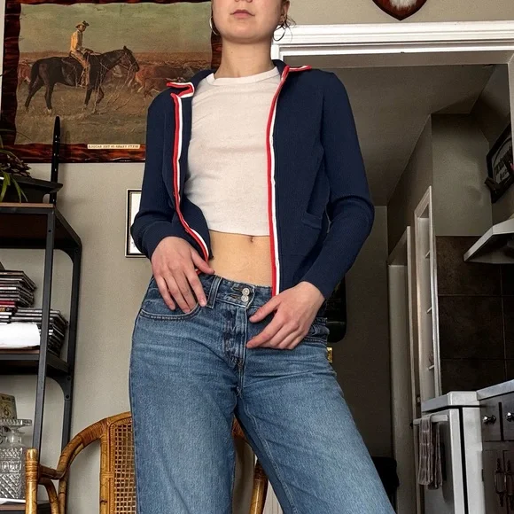 Preppy Ribbed Cardigan - Picture 3 of 5